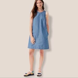 J.CREW Chambray shift dress in spring blossom wash | NWOT